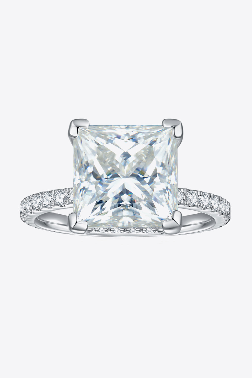 5.52 Carat Radiant-Cut Sparkala™ Ring (Platinum Over Pure Sterling Silver)