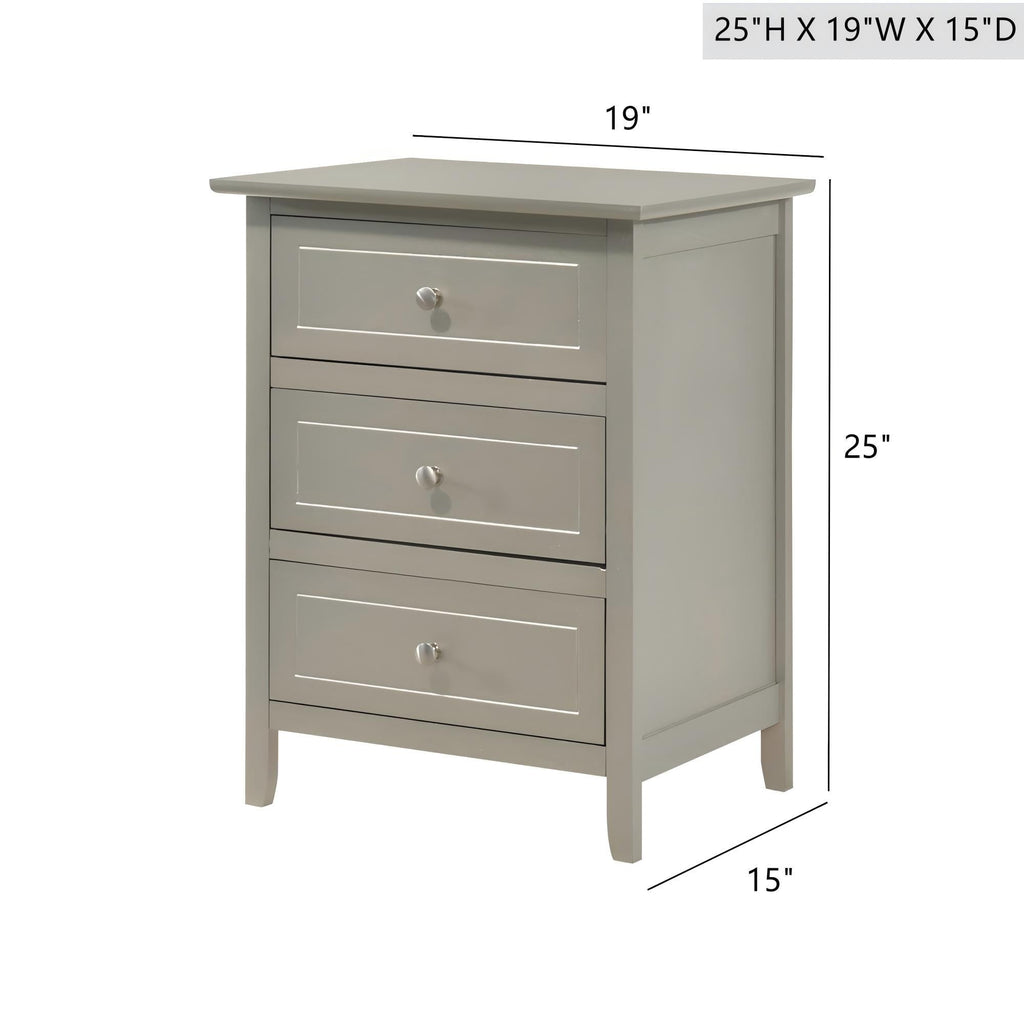 Dove Tailed Drawers 3 Drawer Nightstand