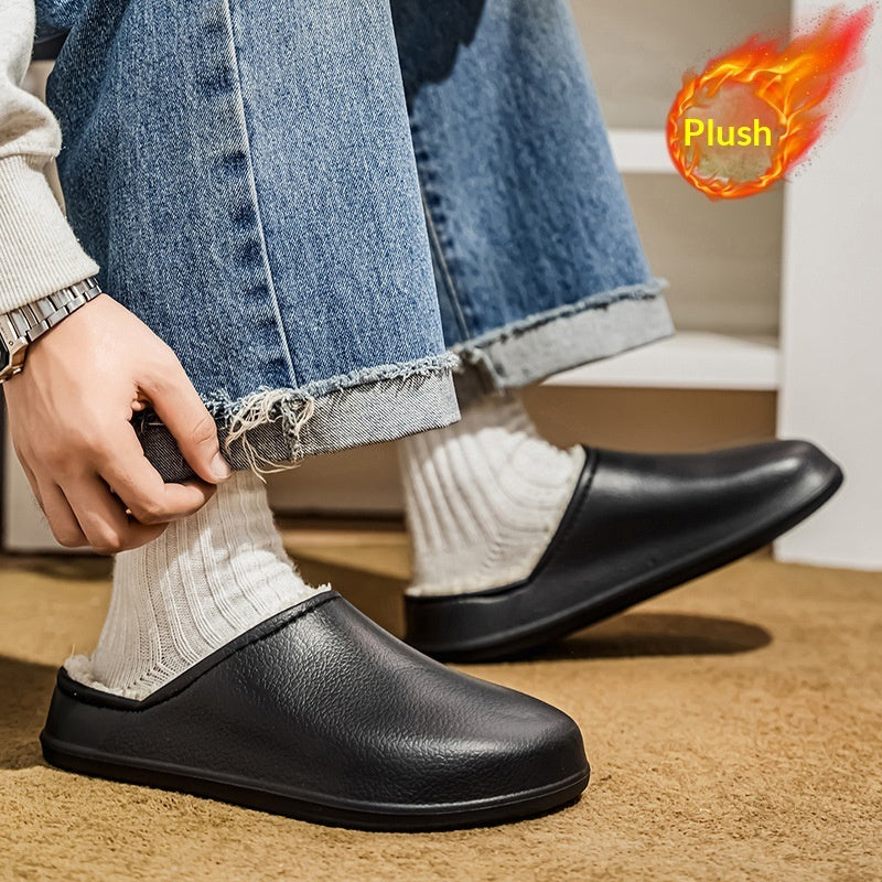 Faux Fur-Lined Waterproof Winter Shoes – Non-Slip Warm Outdoor Shoes