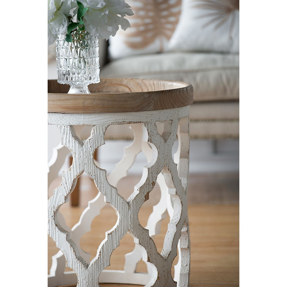 Stylish Rustic Round Wooden Table