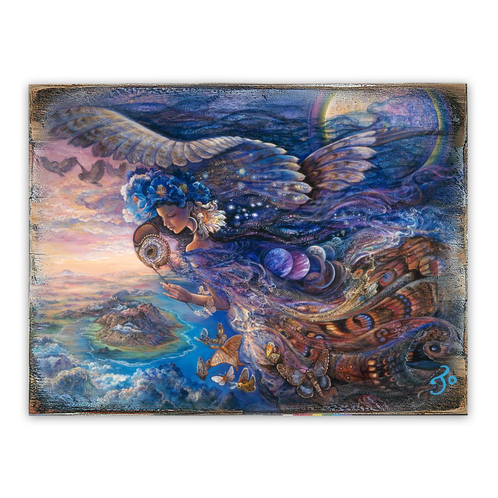 Queen of the Night Fantasy Wooden Wall Art by Josephine Wall - Fantasy Decor - 852127-JW