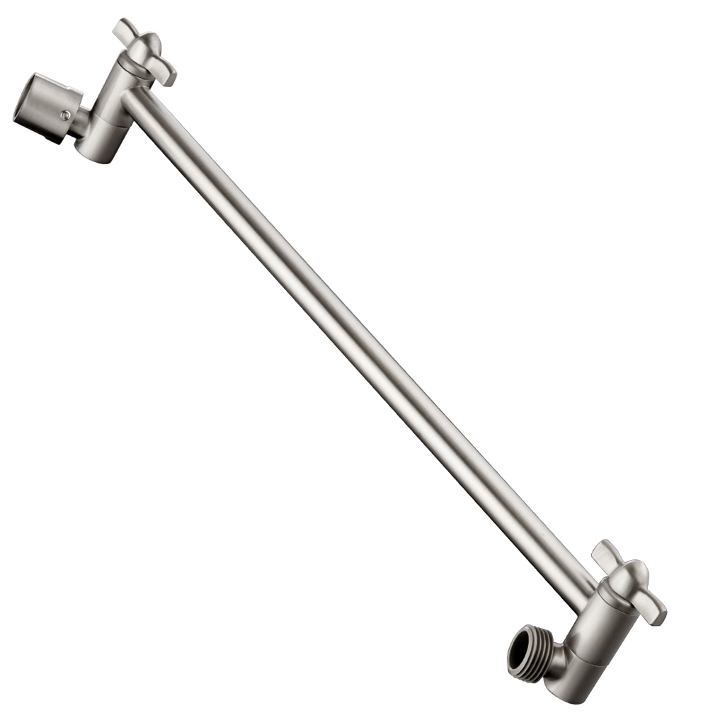 10 Inch Brass Shower Head Extension Arm, Height & Angle Adjustable