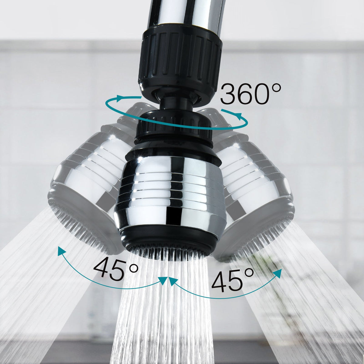 Kitchen Faucet Spray Aerator with 360 Degree Swivel, 1.5 GPM, 2 Pack