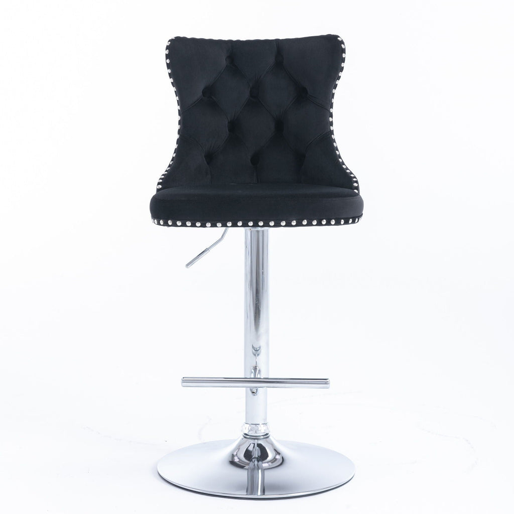 Swivel Adjustable Height Barstools Set of 2