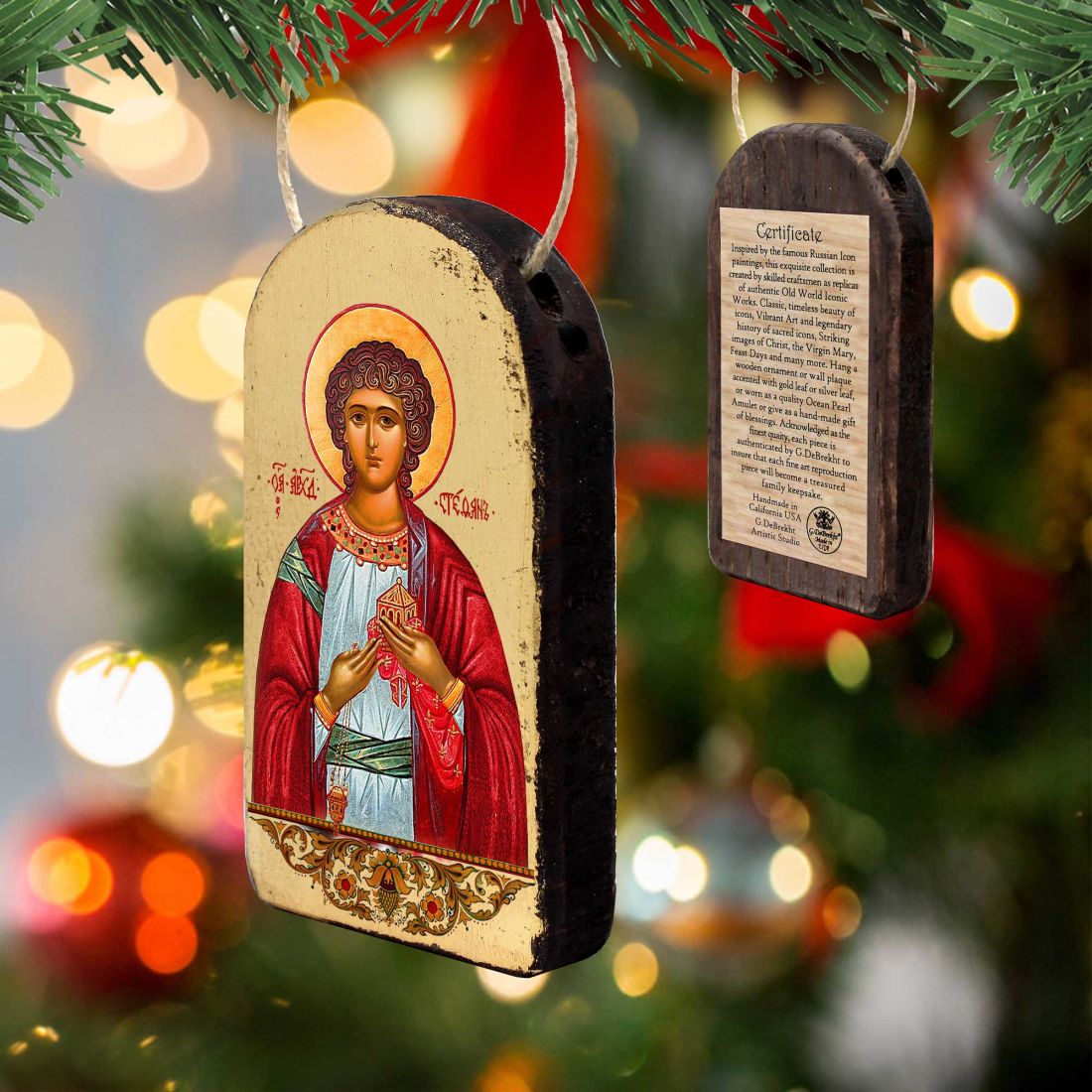 Saint Stephen Religious Orthodox Sacred Icon Ornament - Inspirational Icon Decor - 87056