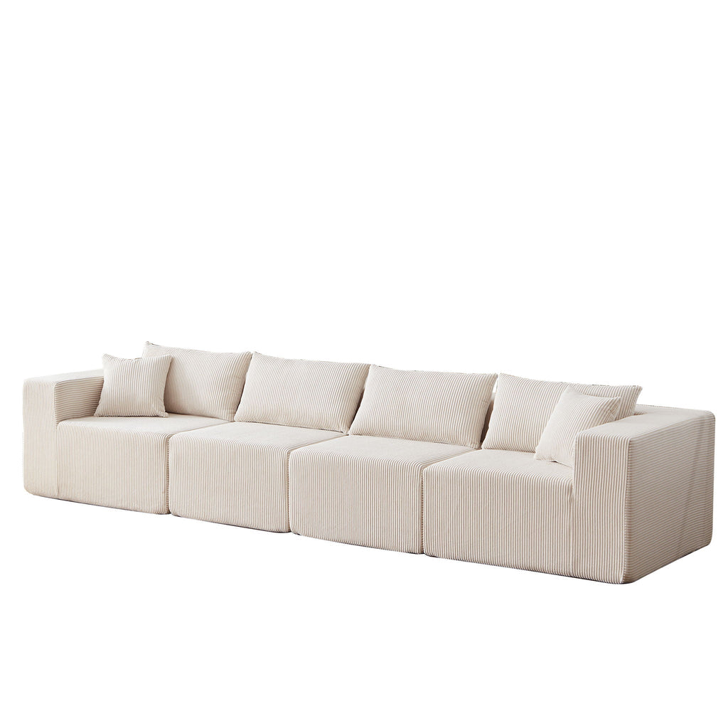 Modular L Shaped Sectional Compressed Sofa, Free Combination