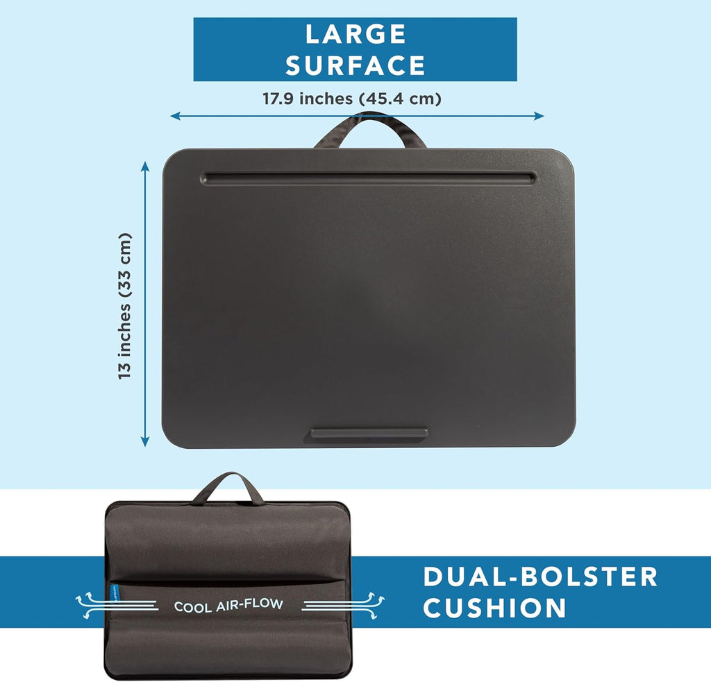 Original Lap Desk – Fits up to 17” Laptops – Charcoal – Style No.