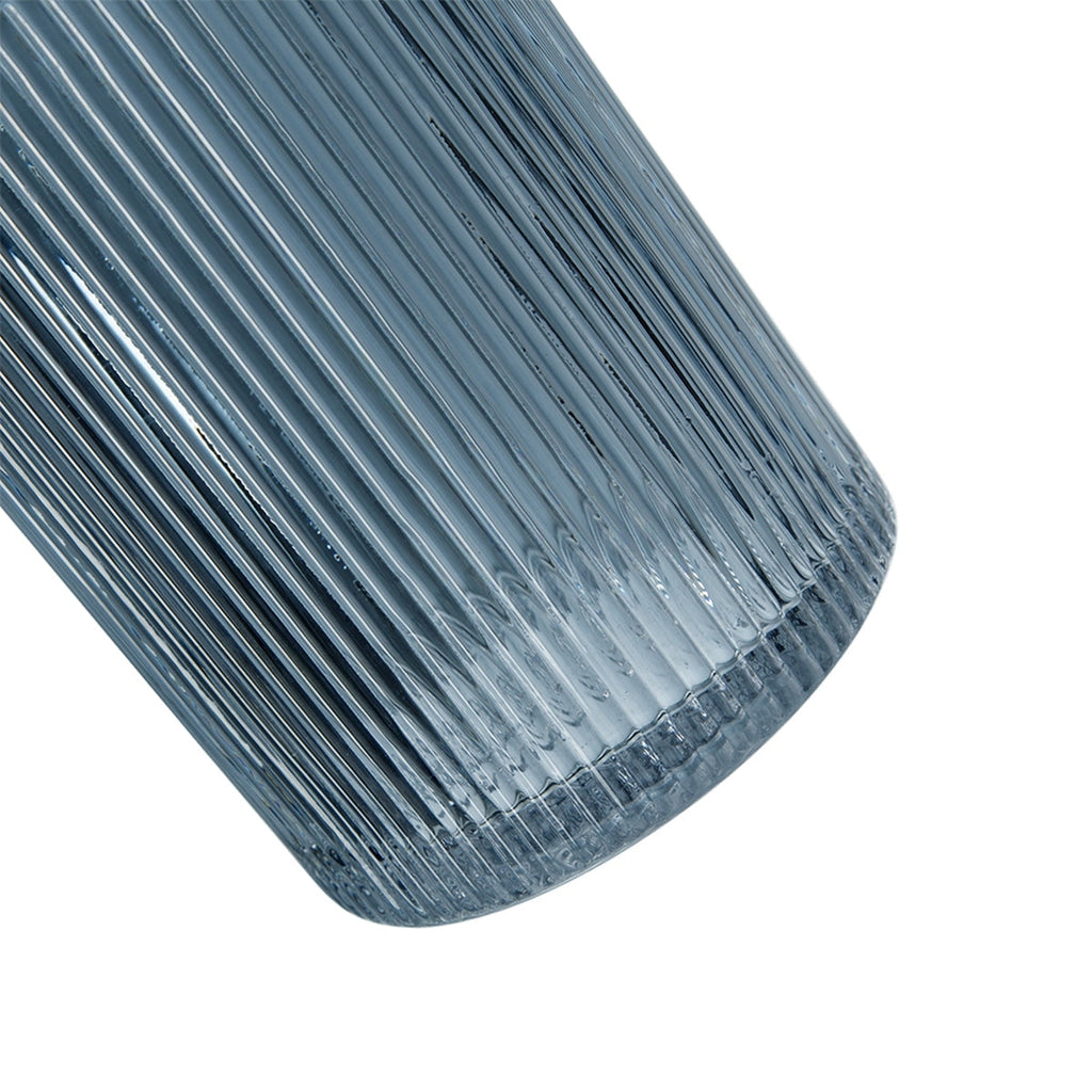 D5.9x11.8'H Fluted Accent Vases with Ribbed Design, Set of 2