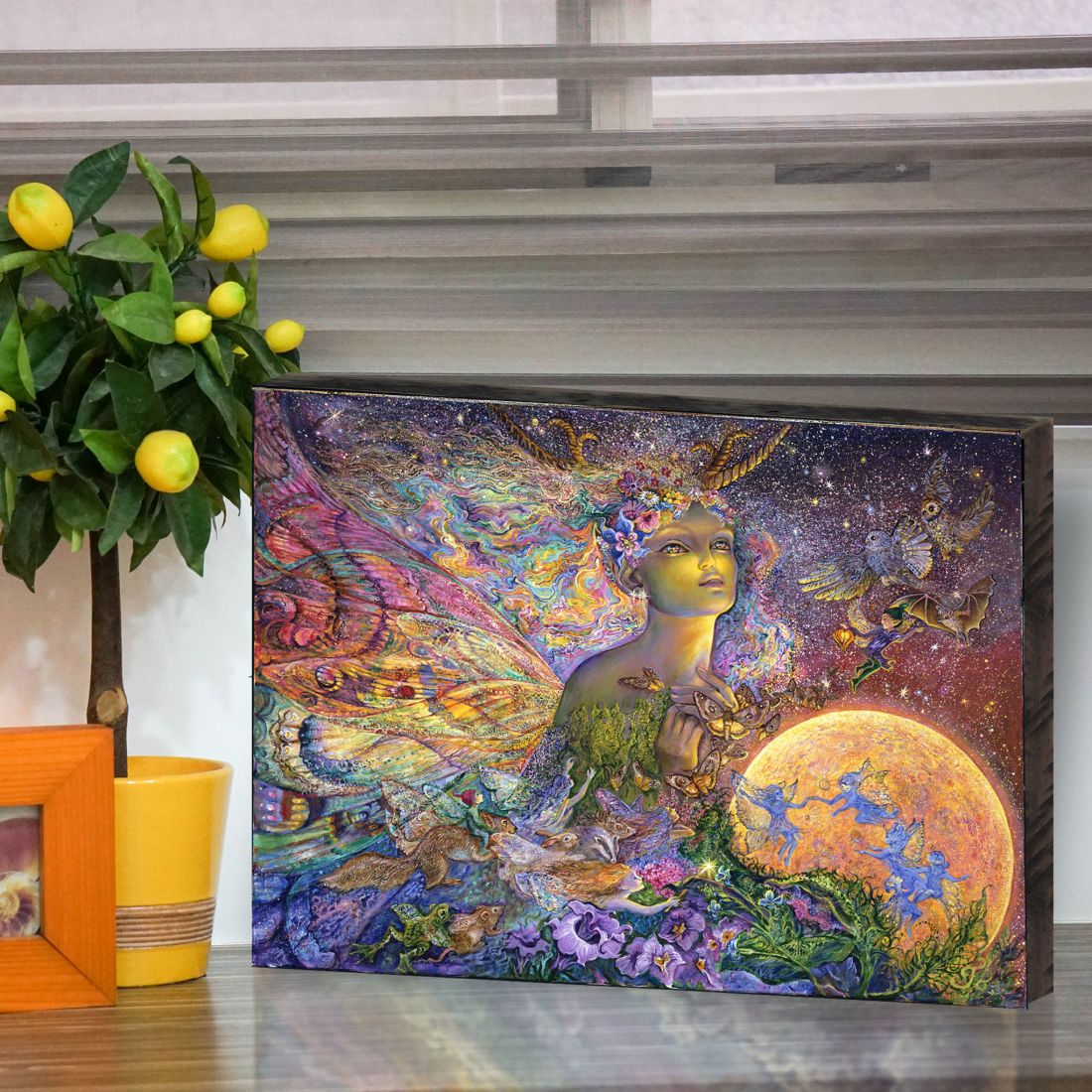 Titania Fantasy Wooden Wall Art by Josephine Wall - Fantasy Decor - 852112-JW