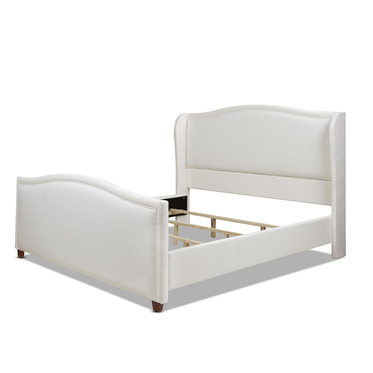 Carmen - Upholstered Wingback Panel Bed Frame