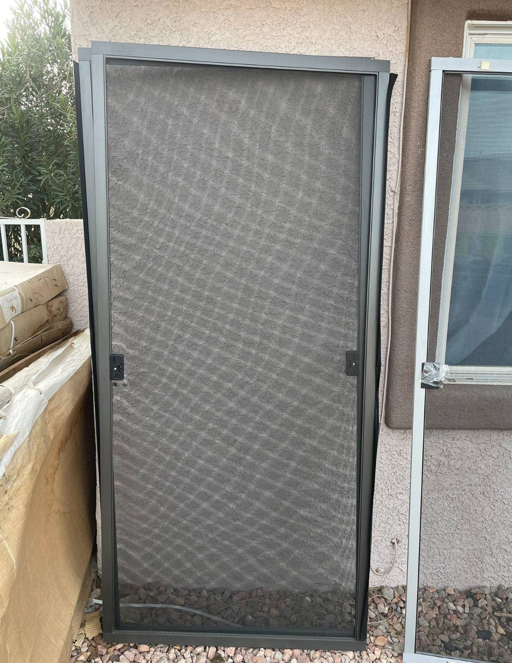 Ritescreen Adjustable Patio Screen Door' Bronze' 36X78 DELIVERY LAS VEGAS ONLY