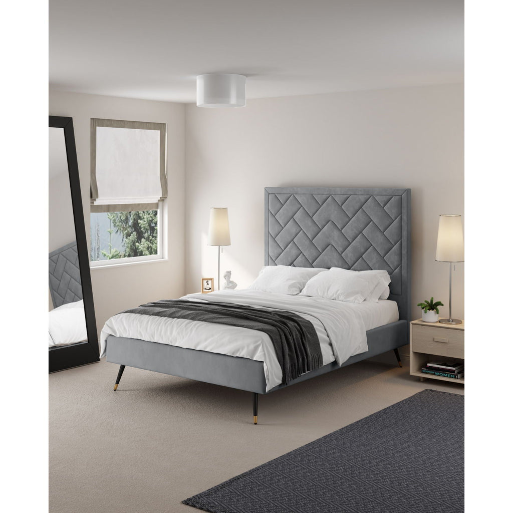 Crosby - Bed With Upholstered Headboard And Slats