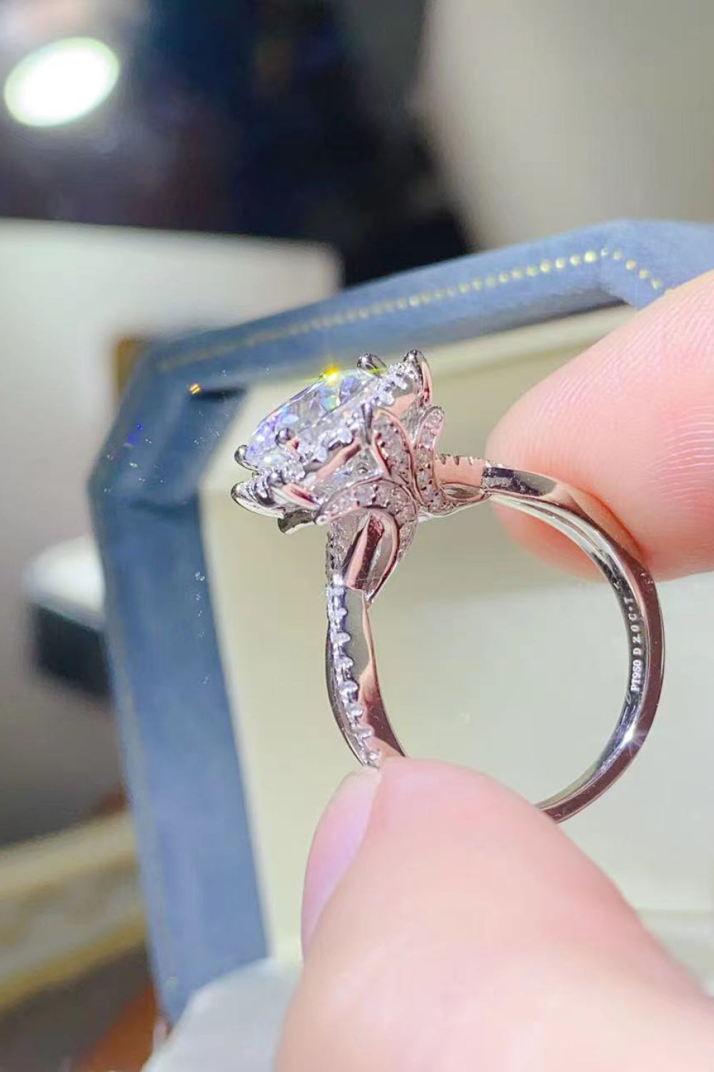 2 Carat Brilliant Round Cut Sparkala™ Platinum Over Pure Sterling Silver Ring