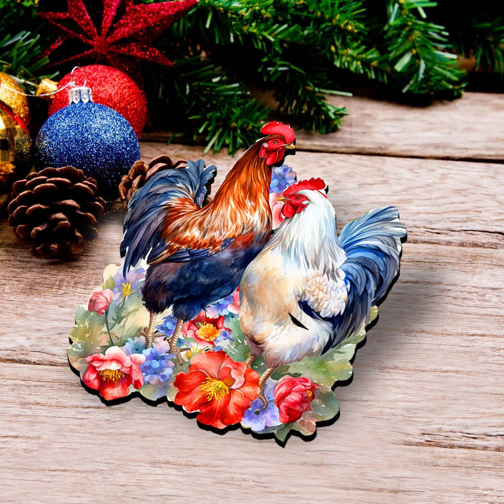 Spring on the Farm Clip-On Eco Wood Decorative Ornaments Set of 3 by G. Debrekht - Easter Decor - 8091056C-S3