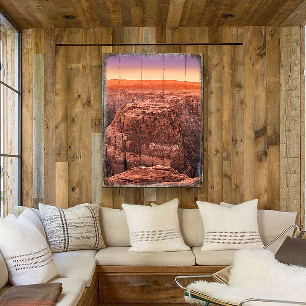 Canyon Dusk Art Wooden Wall Art by Nature Wonders - Nature Wildlife Decor  - 95278B