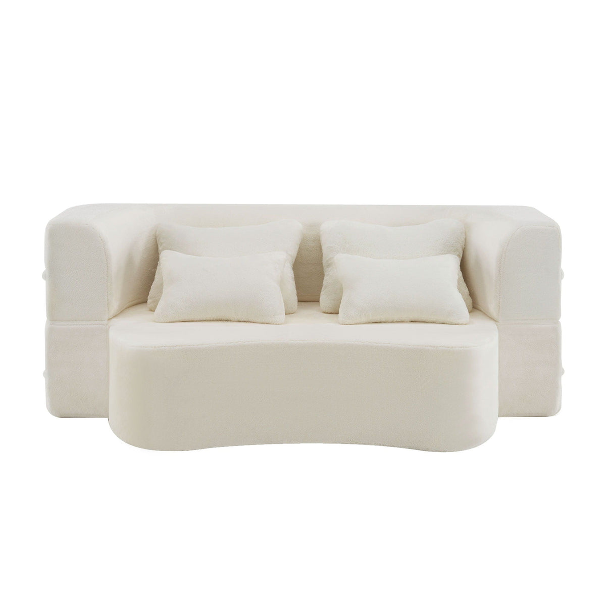 Modern Floor Sofa With 4 Pillows