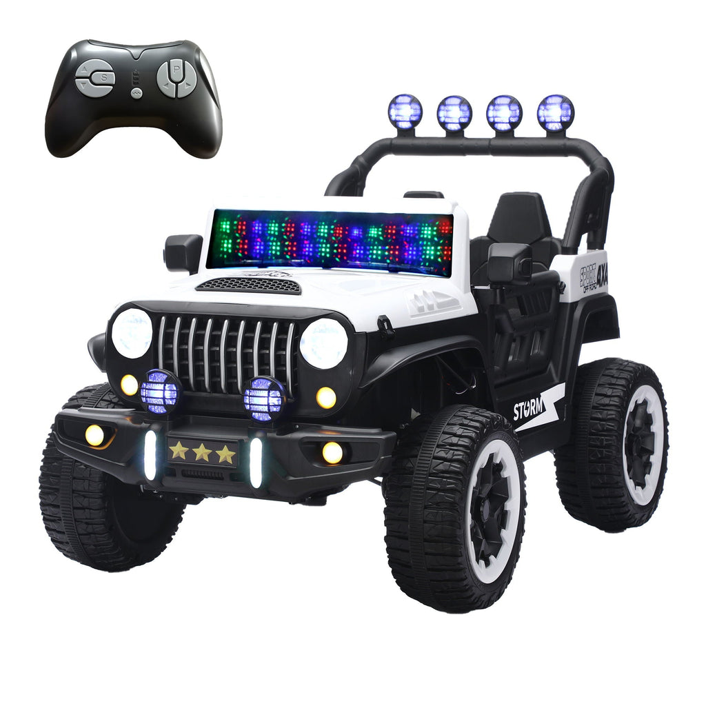 Electric Car With Remote Control, Colorful LED Lights, USB & MP3