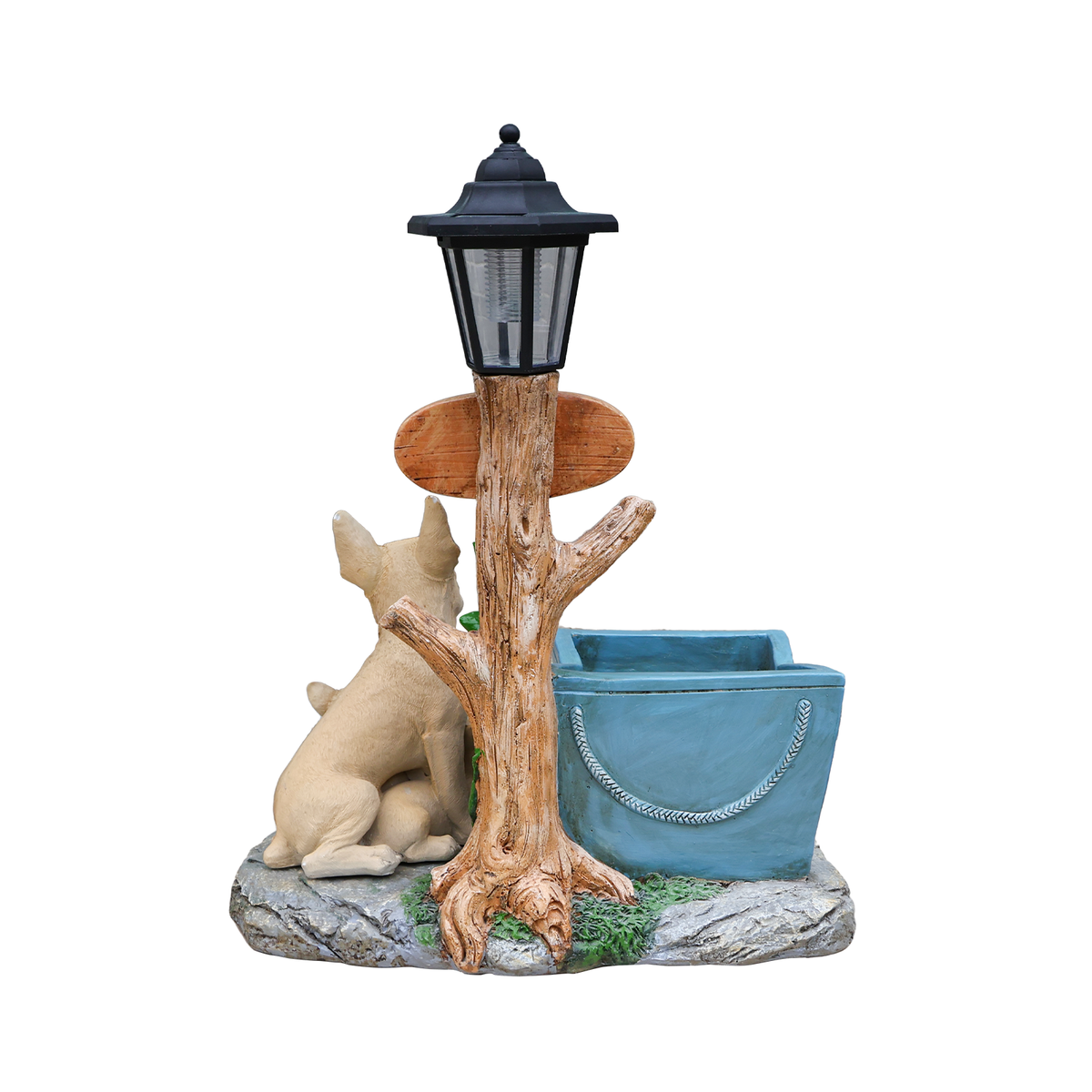 French Bulldog Family Planter Statue