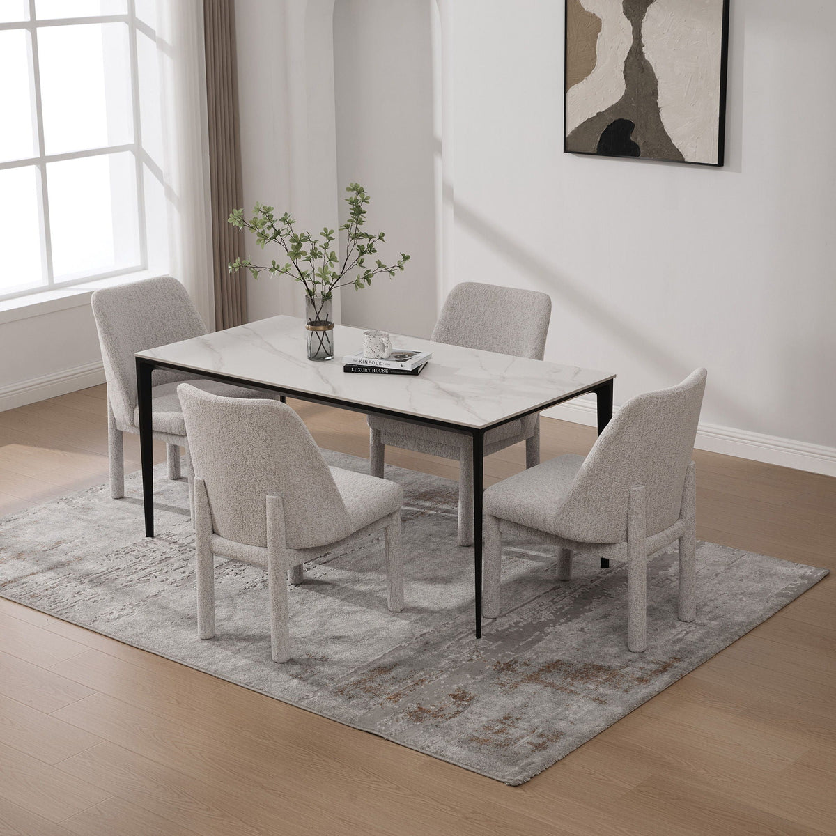 Wide Minimalist Dining Chair
