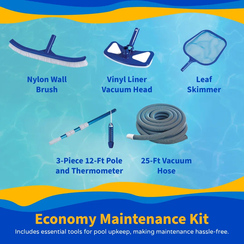 Belize round 52-In Deep 6-In Top Rail Swimming Pool Package