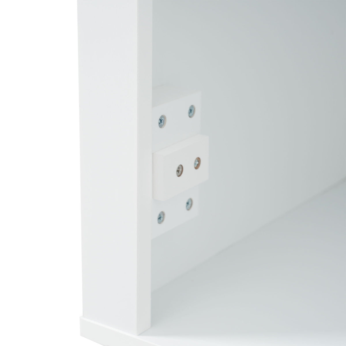 Freestanding Bathroom Vanity Tall With Damping Hinge Doors, Adjustable Shelves - White