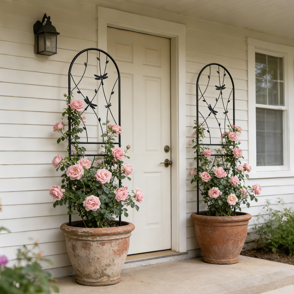 2 Pack Metal Garden Trellis 71" x 19.7" Rustproof Trellis for Climbing Plants