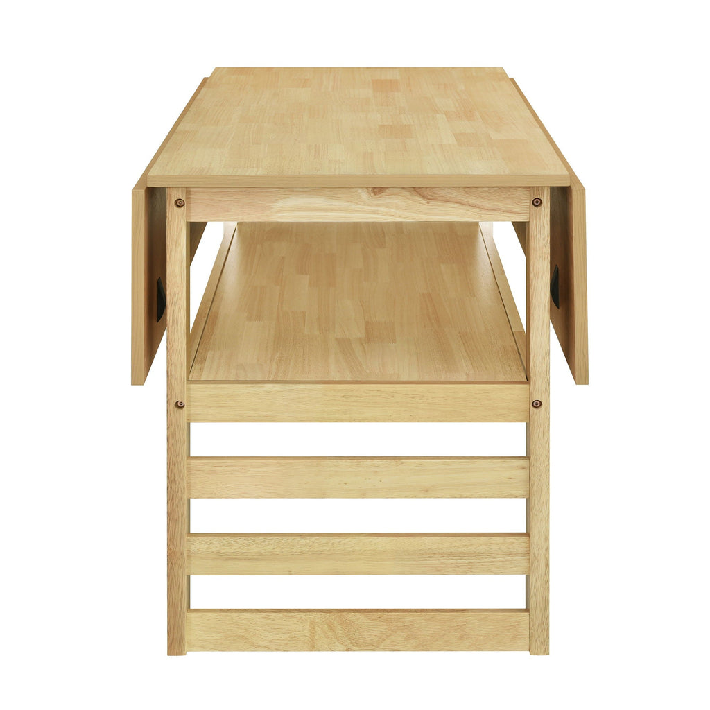 5 Piece Extendable Wood Square Dining Table Set With 2 Drop Leaves