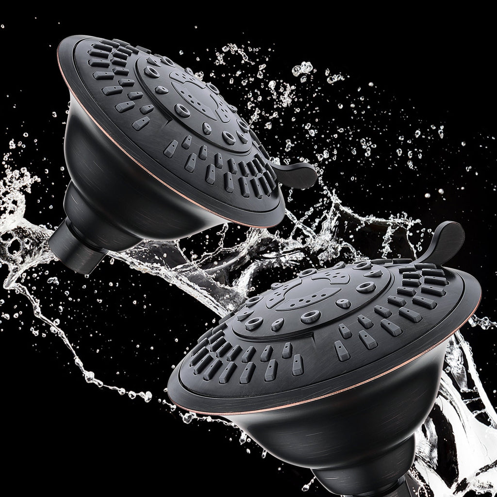 9-Spray Rain Shower Head-Angle Adjustable Fixed Shower Head