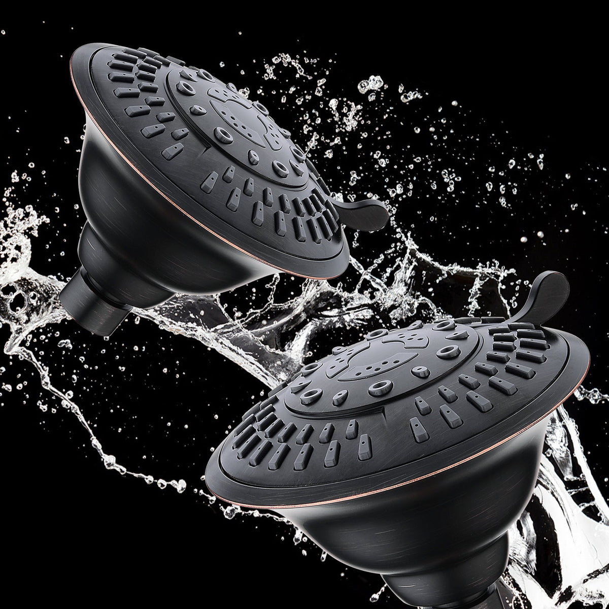 9-Spray Rain Shower Head-Angle Adjustable Fixed Shower Head