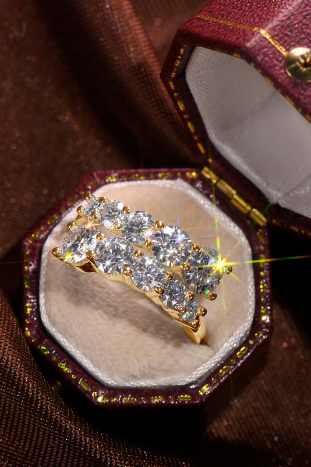 Multistone Sparkala™ Platinum or 18k Gold Over Pure Sterling Silver Ring