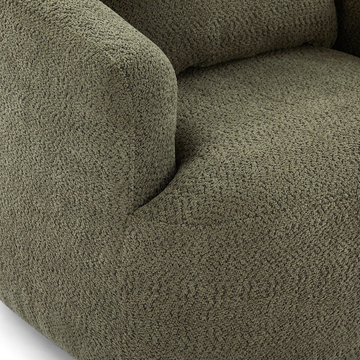 360° Swivel Barrel Sofa Chair With Throw Pillow, Upholstered Accent Chair
