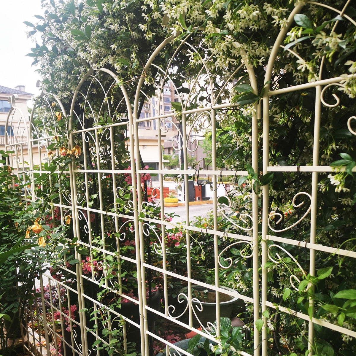 Metal Garden Rustproof Trellis For Climbing Plants Outdoor Flower Support