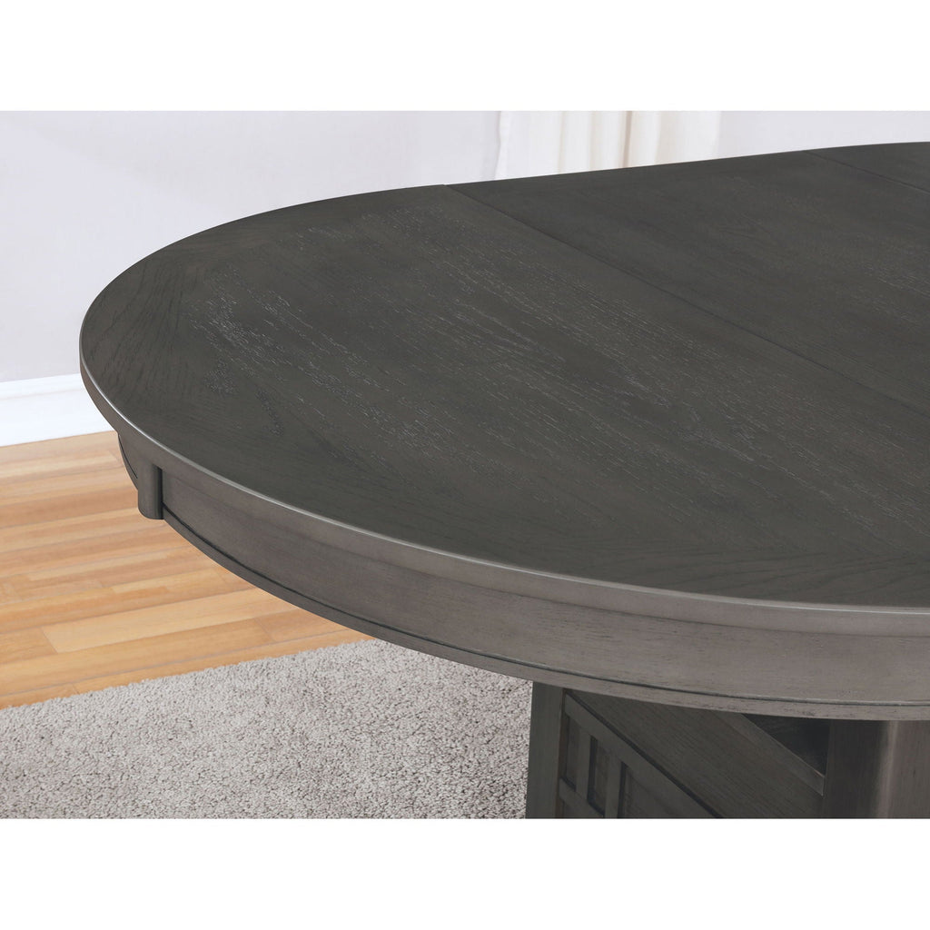 Ingall - 5 Piece Set With Storage Table And Upholstered Chairs - Medium Gray