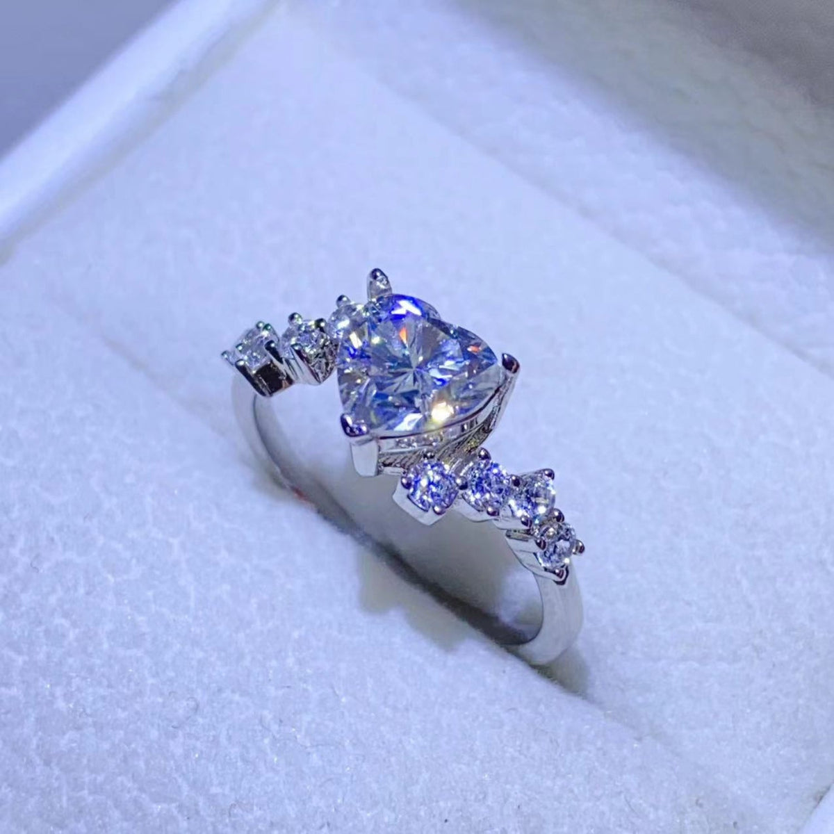 1 Carat Heart Shaped Sparkala™ Pure Sterling Silver Ring