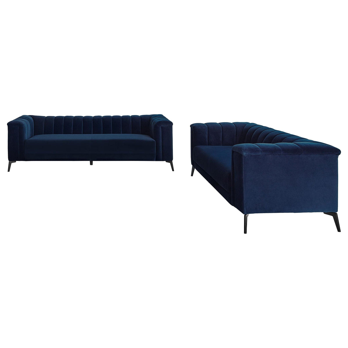 Darci - Tuxedo Arm Living Room Set