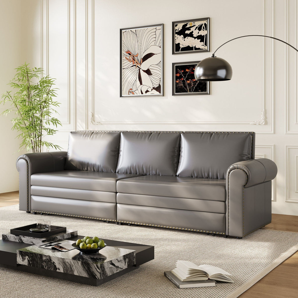 Chesterfield Sofa & Pull Out Bed