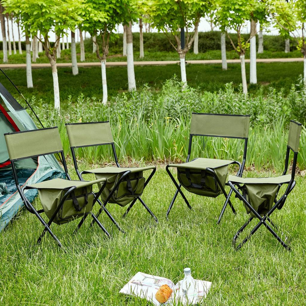 Folding Outdoor Chairs With Storage Bag, Portable Chair For Indoor, Outdoor Camping, Picnics And Fishing