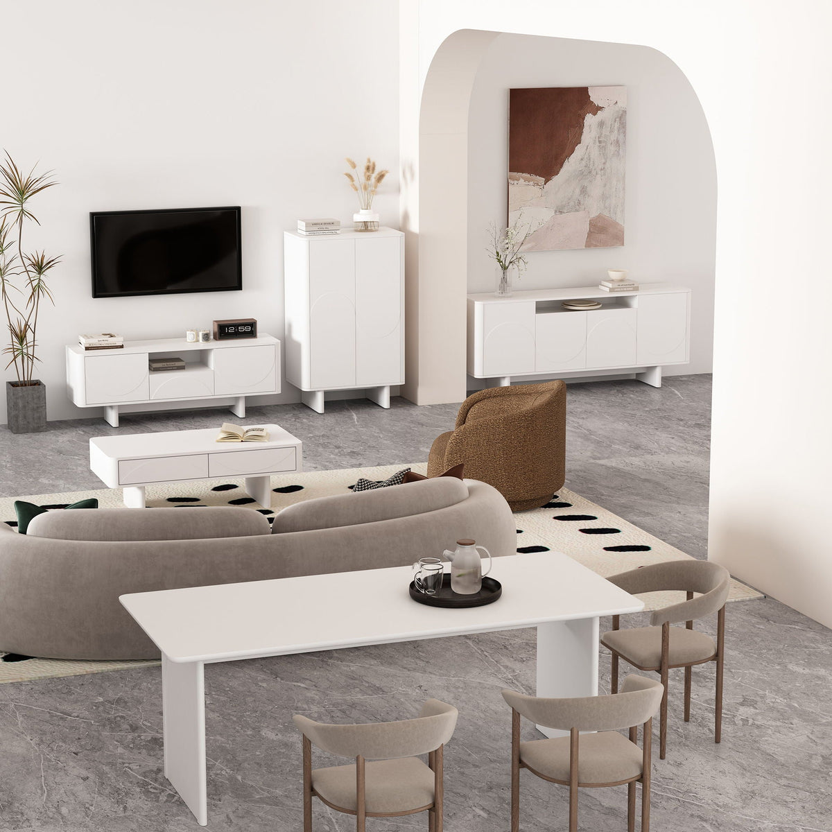 Ella - Dining Table - White