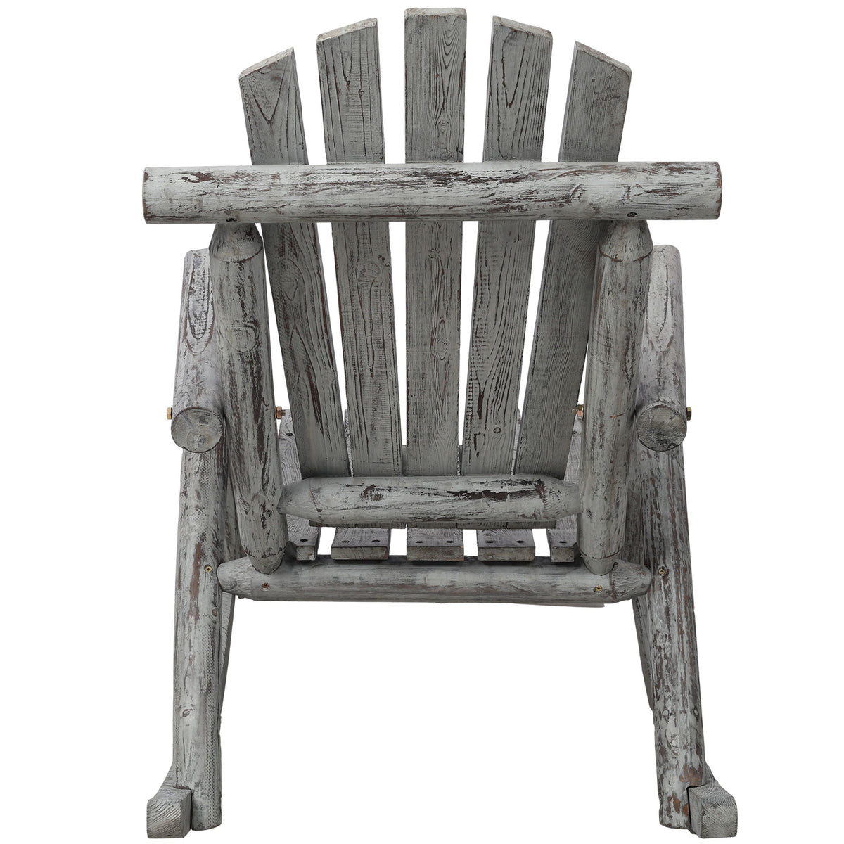Durable Wooden Porch Rocker, Fir Log Rocking Chair