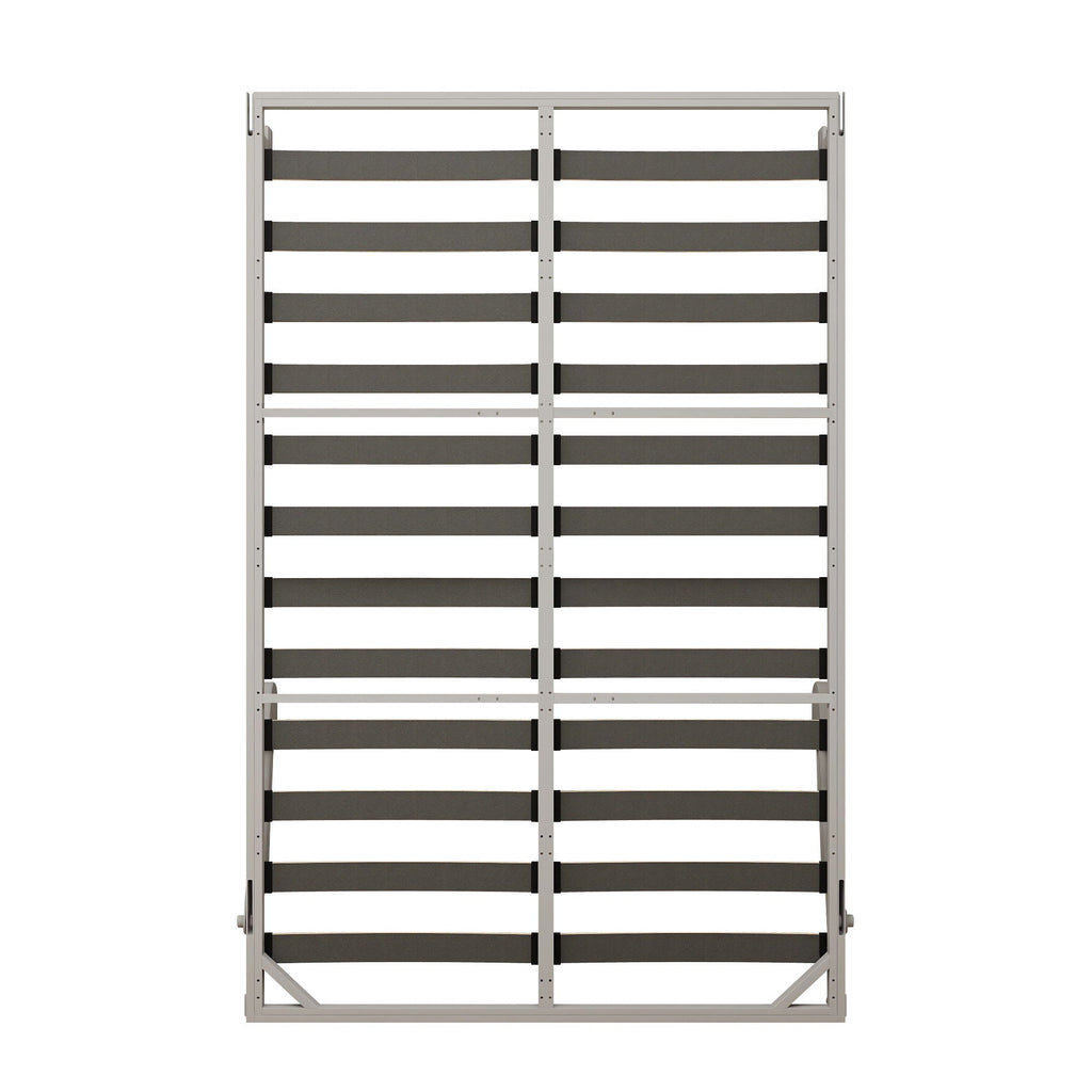 Queen Size Vertical Murphy Wall Cabinet Folding Bed With Automatic Legs - Gray
