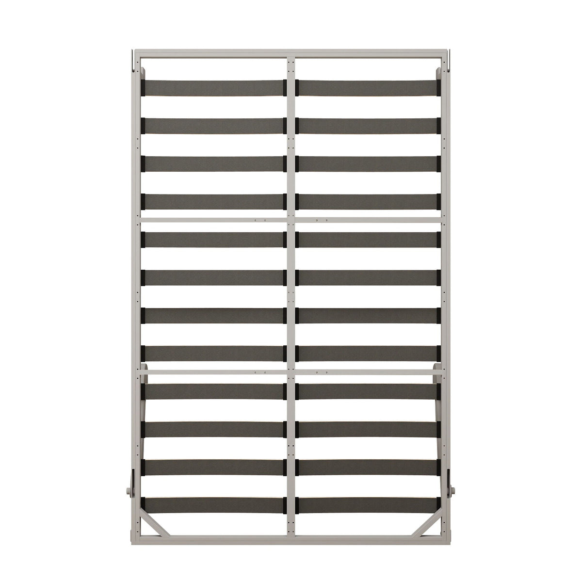 Queen Size Vertical Murphy Wall Cabinet Folding Bed With Automatic Legs - Gray