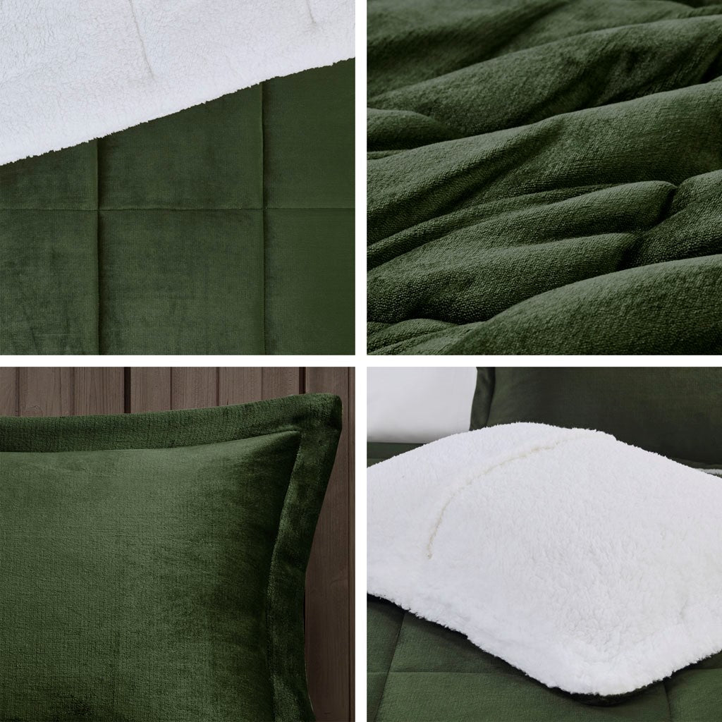 King Plush to Sherpa Down Alternative Comforter Set