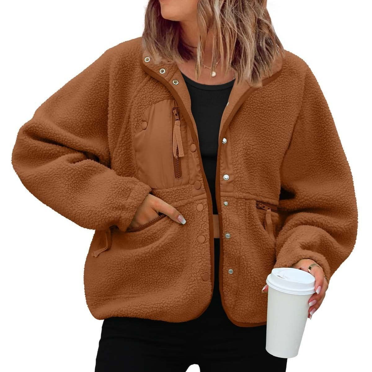 Polar Fleece Sports And Leisure Sweater Jacket Top
