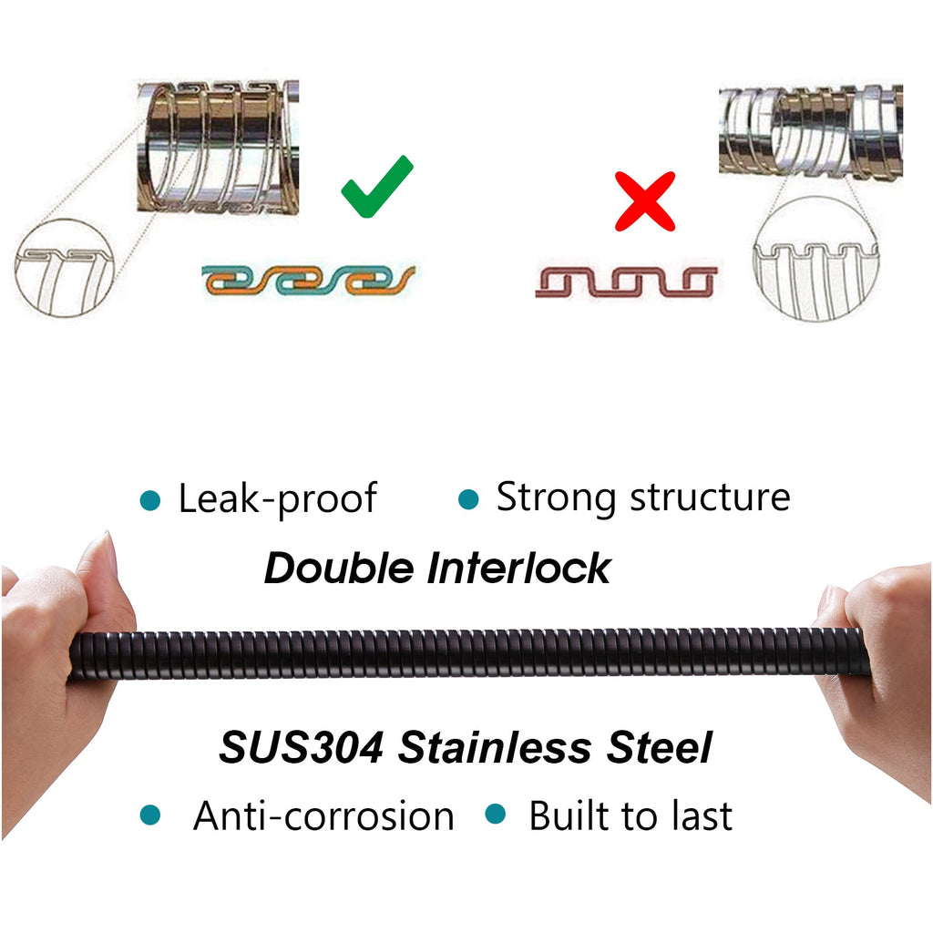 69 Inch Shower Hose For Hand Held Shower Heads,Stainless Steel Kink-Free Hose