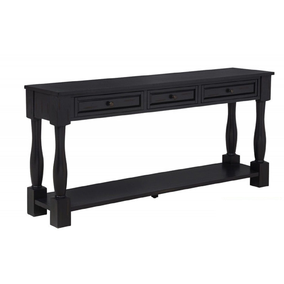 Long Console Table With Drawers And Shelf
