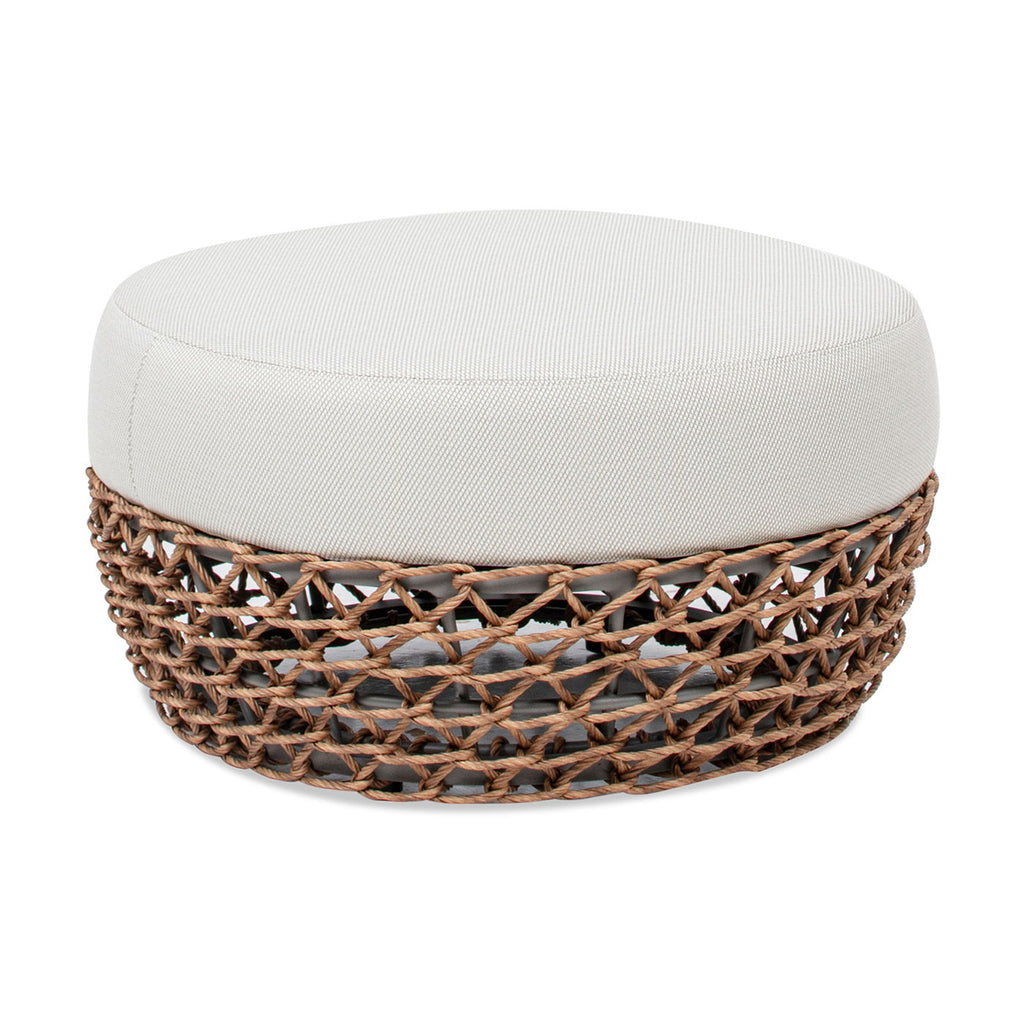 Willow - Round Upholstered Patio Ottoman