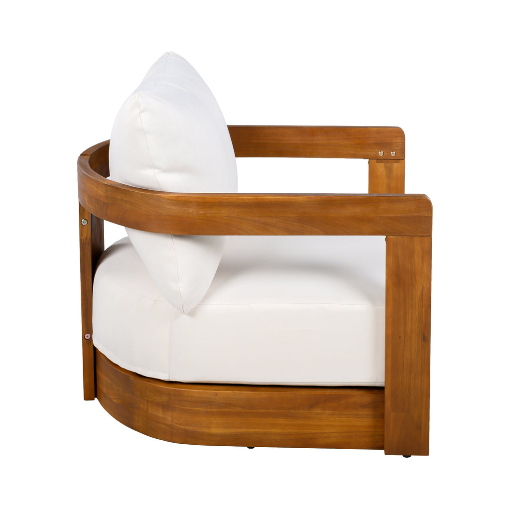 Premium Acacia Wood Outdoor Club Chair