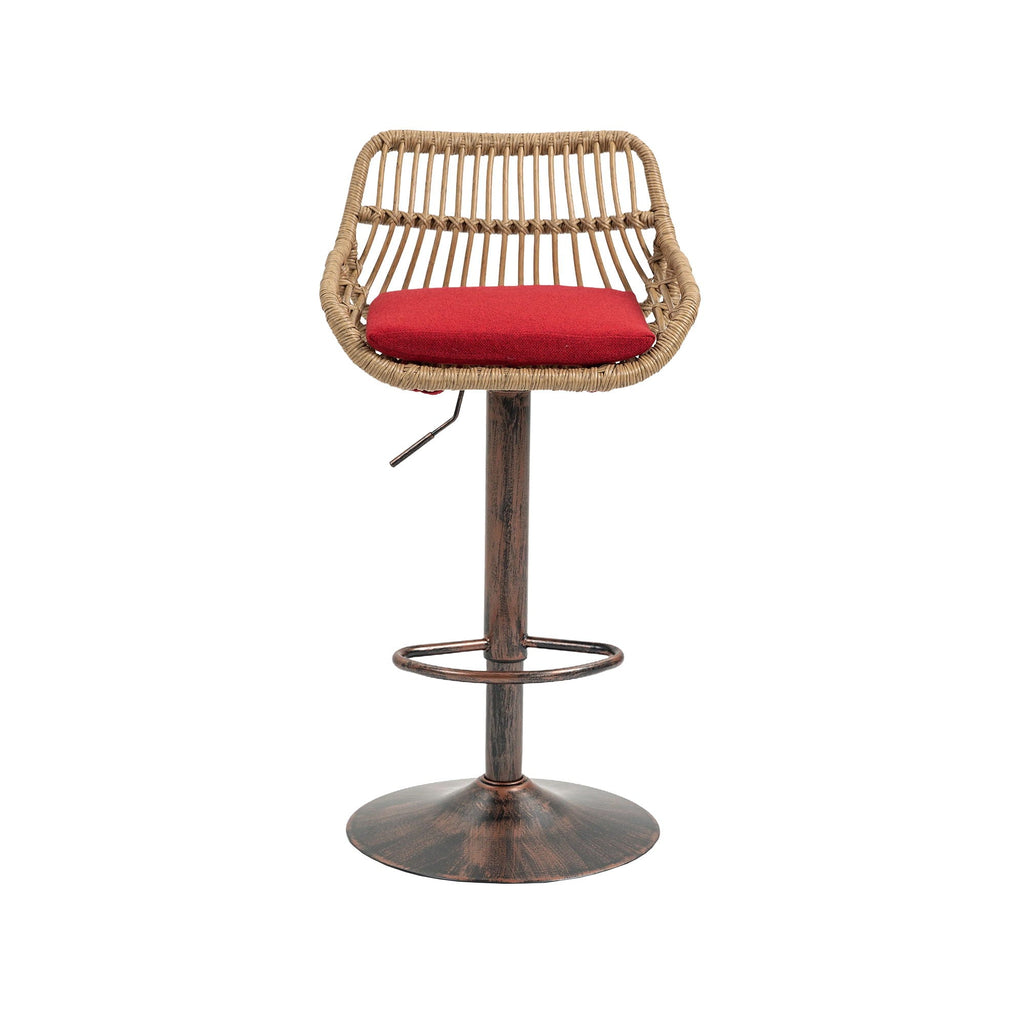 Modern Swivel Bar Stools Adjustable Counter Chairs With Footrest (Set of 2)
