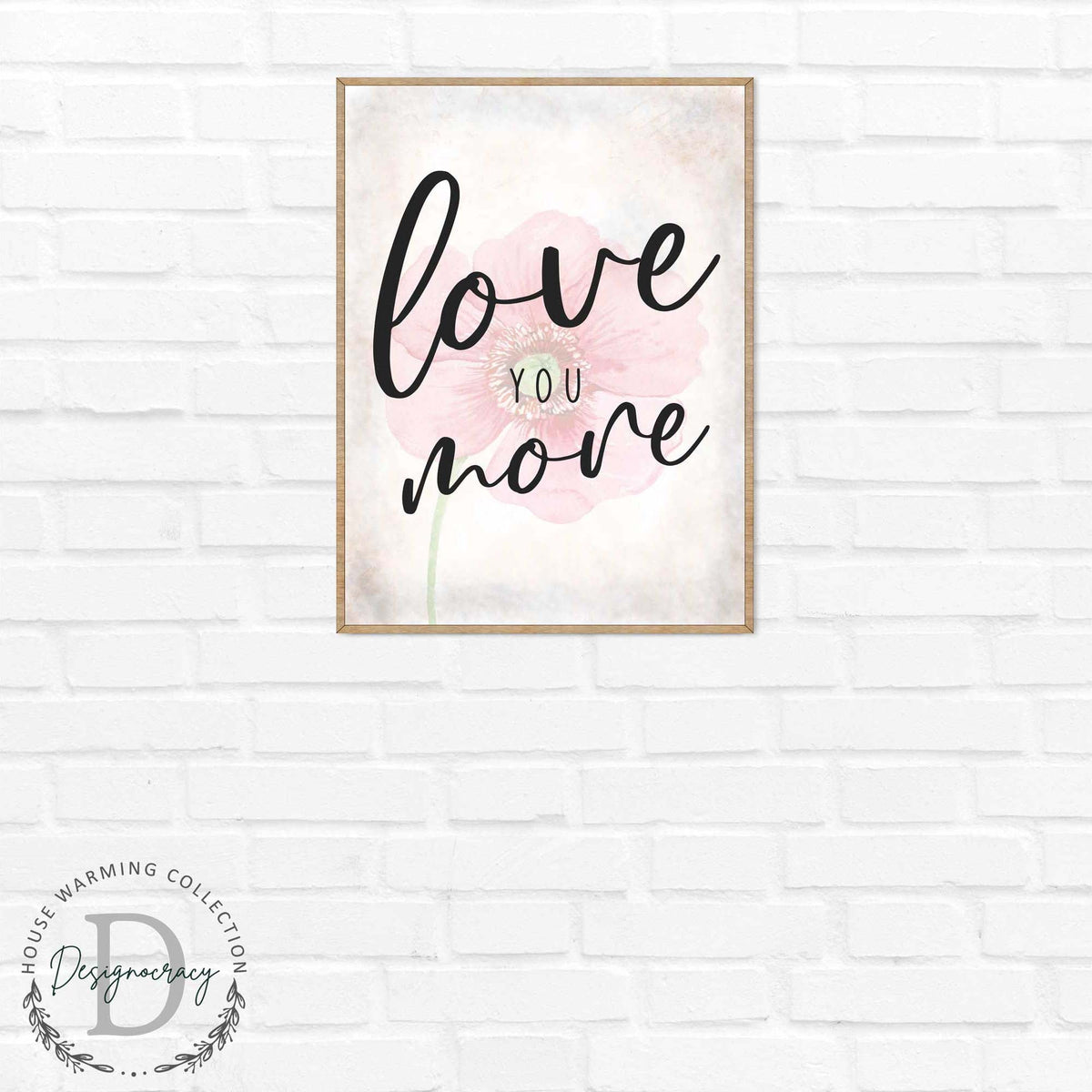 Love You More - Bedroom Wall Art - Valentines Gift - Contemporary Decor - Gift for Her - Anniversary Gift - Wall Decor - 310336