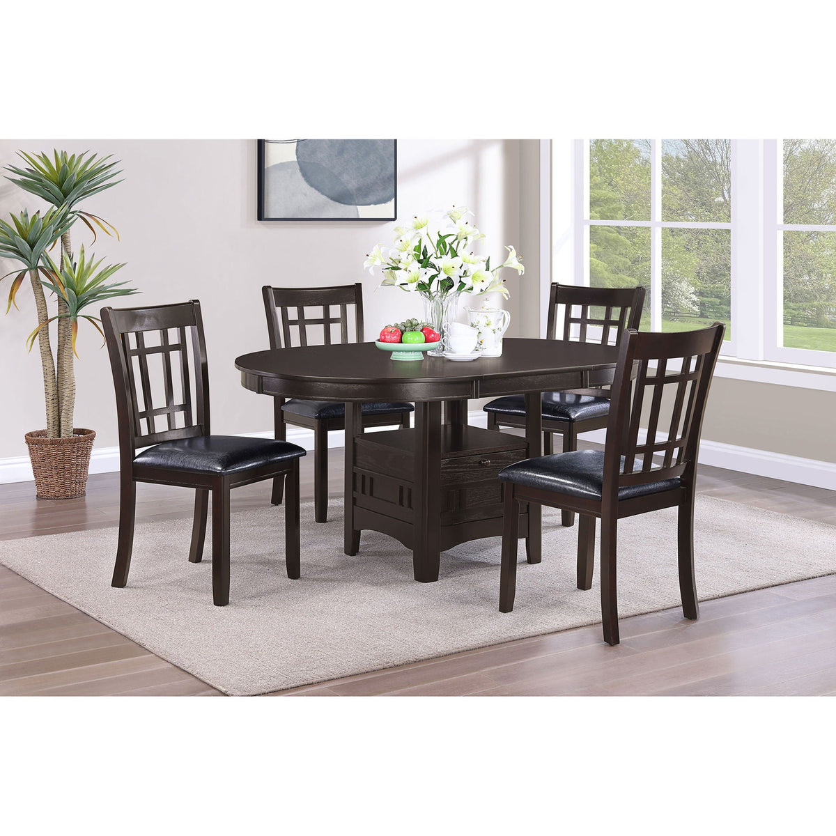 Hester - 5 Piece Dining Set - Espresso